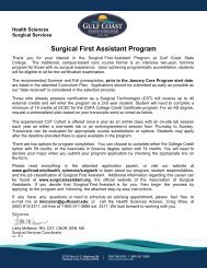 Surgical First Assistant Program - Gulf Coast Community College