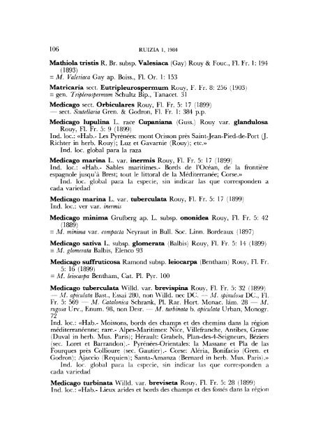 GEORGES ROUY ( 1851 - 1924 ) SU OBRA BOTÃNICA EN ESPAÃA