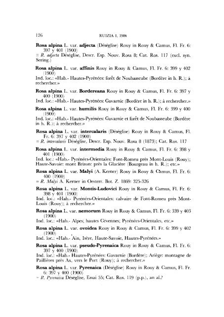 GEORGES ROUY ( 1851 - 1924 ) SU OBRA BOTÃNICA EN ESPAÃA