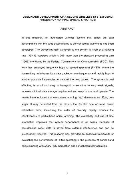 design and development of a secure wireless ... - ePrints@USM