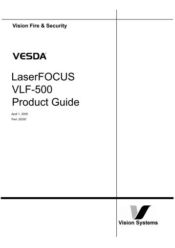 LaserFOCUS VLF-500 Product Guide - Pertronic Industries Ltd