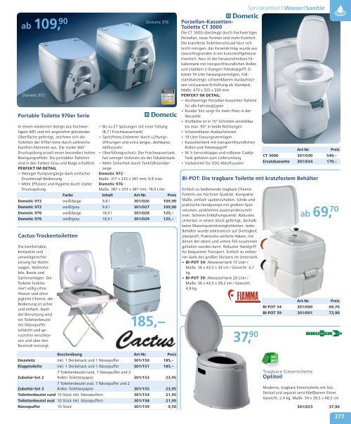Porzellan-Kassetten Toilette CT 3000