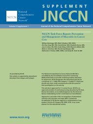 Prevention and Management of Mucositis in Cancer Care - National ...