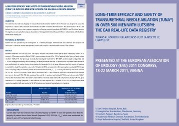 long-term efficacy and safety of transurethral needle ablation (tunaÂ®)
