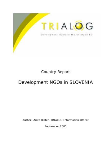 TRIALOG country report: Development NGOs in Slovenia