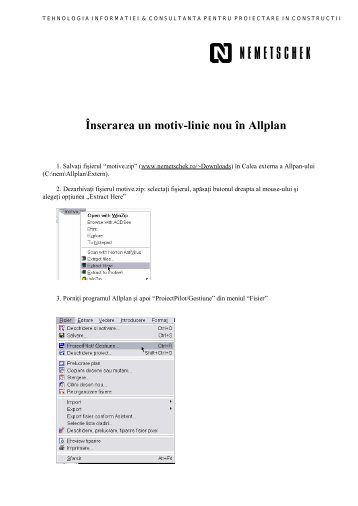Inserarea unui motiv in Allplan - Nemetschek
