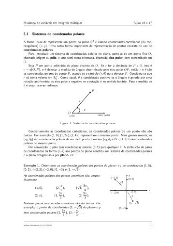 5.1 Sistemas de coordenadas polares