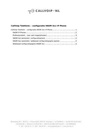 SNOM 3xx-serie IP Phones - Callvoip