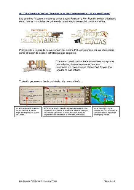 Las claves de Port Royale 2. (200 Kb) Ya disponible. - FX Interactive