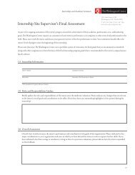 Final Assessment Form - The Washington Center