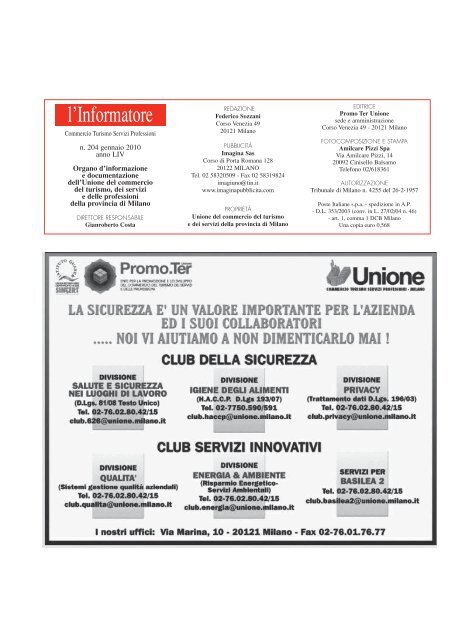 informatoregennaio2010 - Unione del Commercio di Milano