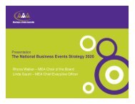 The National Business Events Strategy 2020 Presentation