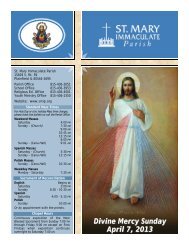 Divine Mercy Sunday April 7, 2013 - St Mary Immaculate Parish