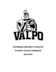 2012-13 Valparaiso University Student-Athlete Handbook