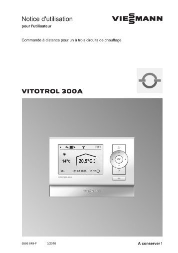 Notice d'utilisation Vitotrol 300-A646 KB - Viessmann