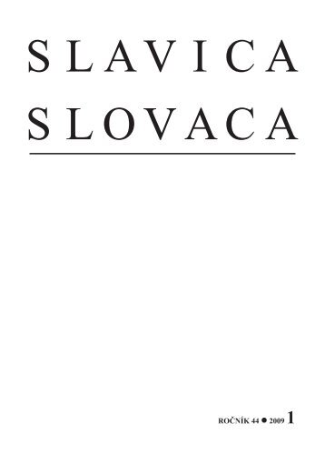 Slavica Slovaca, 2009, roÄ. 44, Ä. 1, s. 95-96 - SlavistickÃ½ Ãºstav JÃ¡na ...