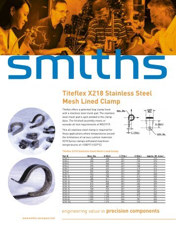 Titeflex X218 Stainless Steel Mesh Lined Clamp - Aero-Hose