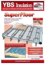 YBS 232 Superfloor Data Sheet:Layout 2 - YBS Insulation