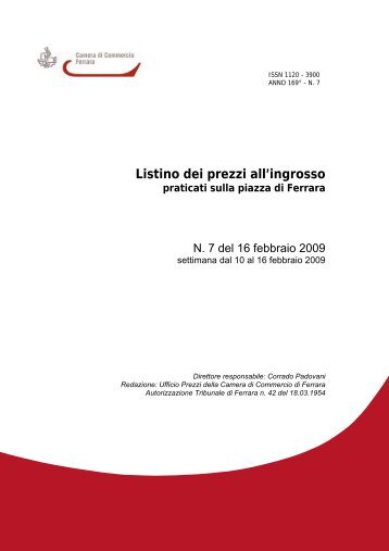 LISTINO 07.pdf - Camera di Commercio di Ferrara