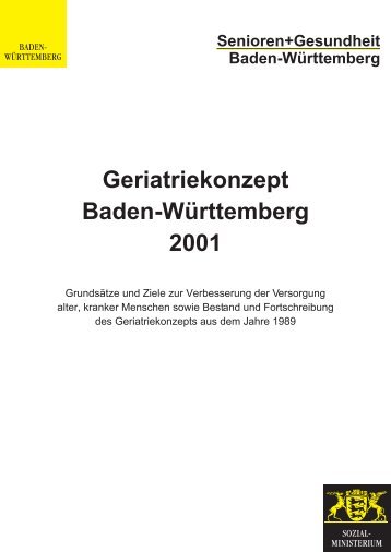 Geriatriekonzept Baden-Württemberg 2001 - GRN