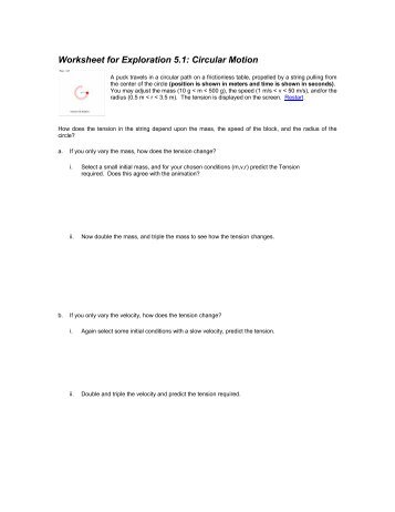 Worksheet for Exploration 5.1 - comPADRE