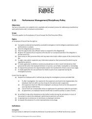 2.13 Performance Management/Disciplinary Policy - Robe