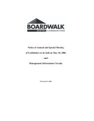 Management Information Circular - Boardwalk REIT