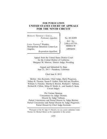 Trinidad y Garcia v. Thomas - Ninth Circuit Court of Appeals