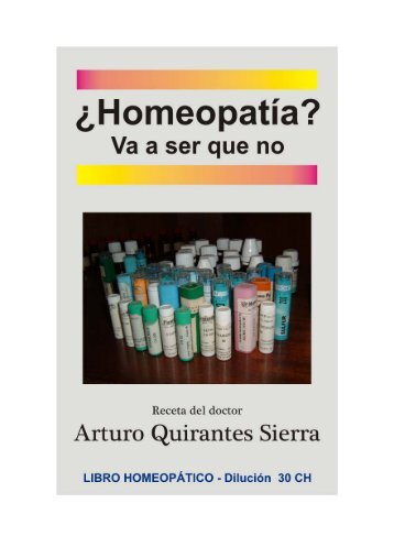 Homeopatia va a ser que no - Arturo Quirantes Sierra