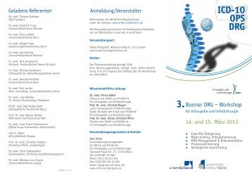 Download Programm - Klinik fÃ¼r OrthopÃ¤die und Unfallchirurgie der ...