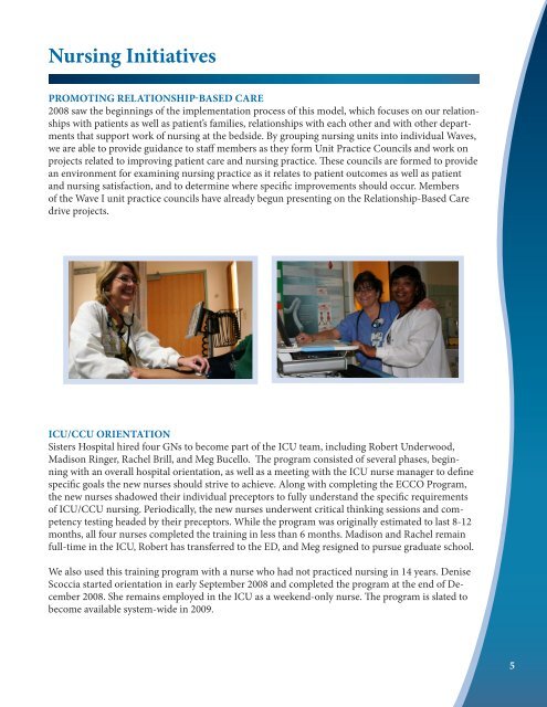 2008 NursiNg ANNuAl report - Catholic Health System