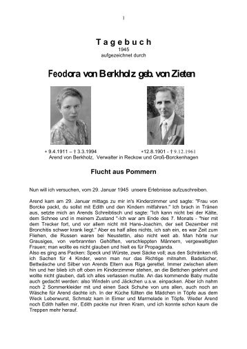 Feodora von Berkholz geb. von Zieten - von.borcke.com