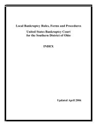 Local Bankruptcy Rules, Forms and Procedures United States ...