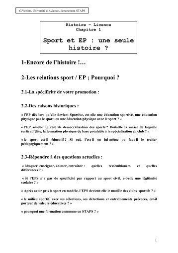 Sport et EP : une seule histoire ? - Ministère de l'Éducation nationale