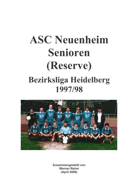 Bezirksliga Heidelberg 1997/98 - Heidelberger Medizinerfasching