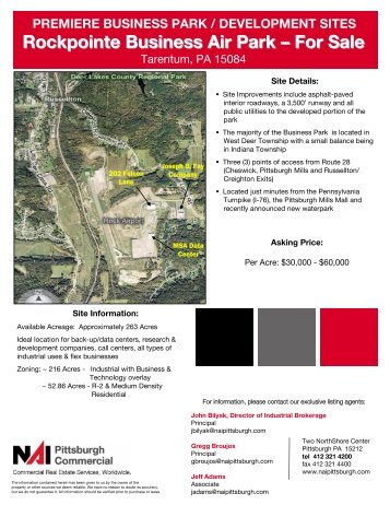 Rockpointe Business Air Park â For Sale - Gisplanning.net