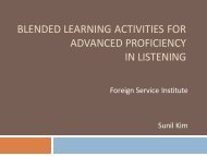 blended learning activities for advanced proficiency in listening