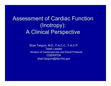 Assessment of Cardiac Function (Inotropy): A Clinical Perspective