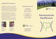 Flyer Darmzentrum - Kliniken OstallgÃ¤u-Kaufbeuren