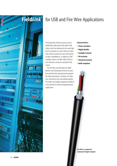 FieldLinkÂ® for USB and Fire Wire Applications