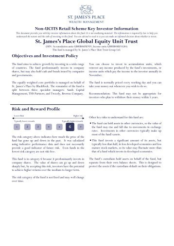 St. James's Place Global Equity Unit Trust