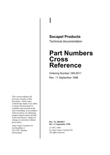 Part Numbers Cross Reference - Kollmorgen