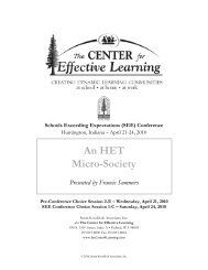 An HET Micro-Society - Susan Kovalik & Associates