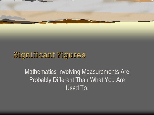 Significant Figures PowerPoint