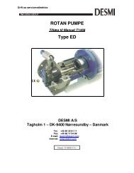 ROTAN PUMPE Tillæg til Manual T1456 Type ED DESMI A/S ...