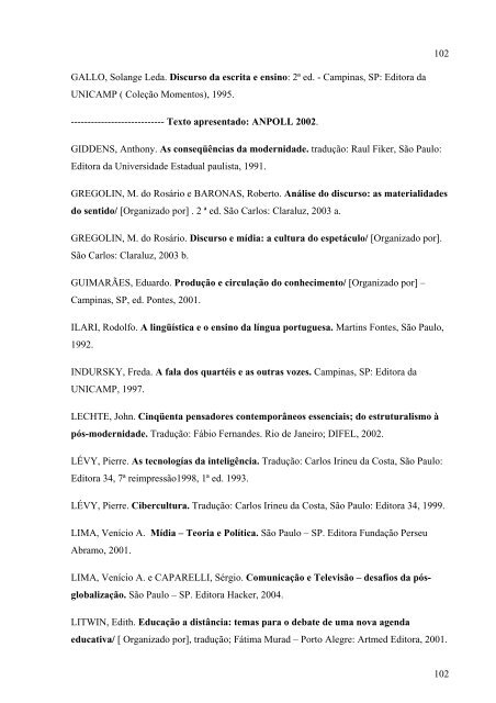 anÃ¡lise discursiva do telecurso 2000 - Unisul