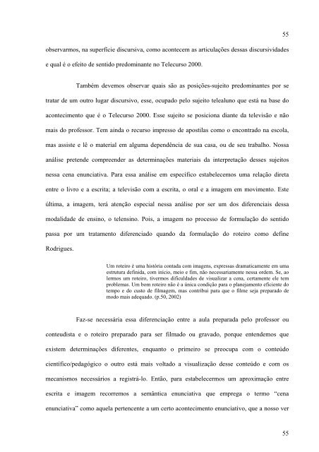 anÃ¡lise discursiva do telecurso 2000 - Unisul