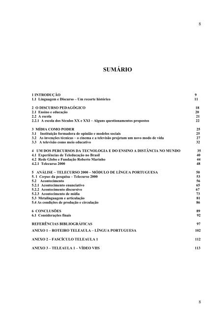 anÃ¡lise discursiva do telecurso 2000 - Unisul