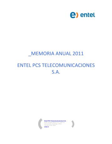 Entel PCS Telecomunicaciones SA y Filial