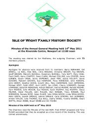 Isle of Wight Family History Society